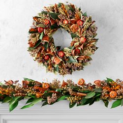 Quince and Cinnamon Stick Dried Wreath &amp; Garland