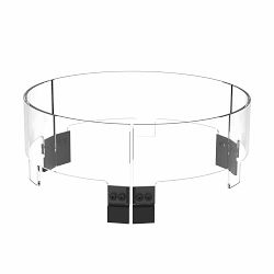 Ecosmart Round Glass Fire Screen, Only Compatible with Ark 40, Martini 50, Pod, Larnaca