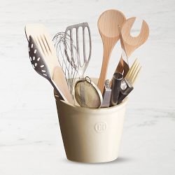 Emile Henry French Ceramic Utensil Pot, Clay