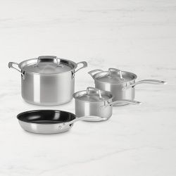 Le Creuset Essential Stainless-Steel Mixed Material 7-Piece Cookware Set