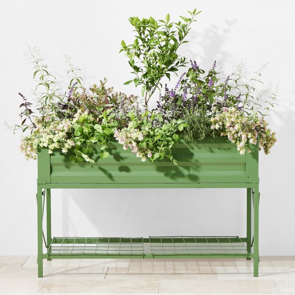Raised Garden Planter, Moss Green, Green