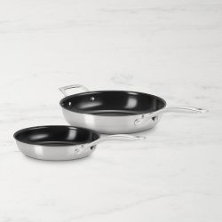 Le Creuset Essential Stainless-Steel Ceramic Nonstick Fry Pan Set, 9 1/2" & 11"