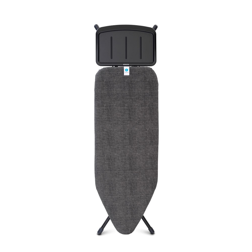 Brabantia Ironing Board with Solid Steam Iron Rest - 49 x 18in, Solid Steam Iron Rest, Black Frame - Denim Black