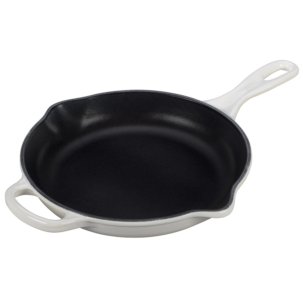 Le Creuset Signature Enameled Cast Iron Skillet Fry Pans - 9", White