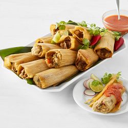 One Dozen Veggie Tamales with Salsa