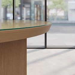 Dietrich Round Communal Table Glass Top (52")