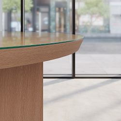 Dietrich Round Communal Table Glass Top (52")