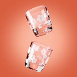Zoku Daisy Ice Mold and Glasses Cocktail Gift Set