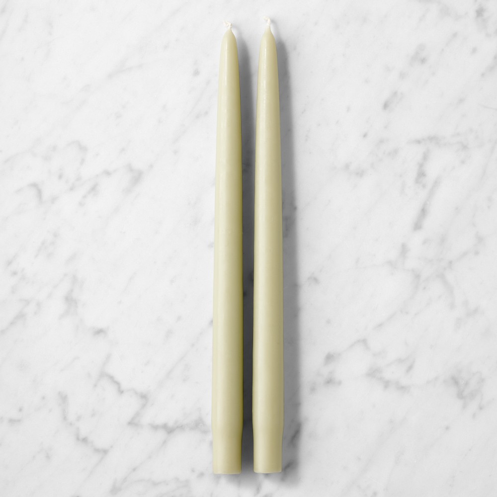 12" Taper Candles, Set of 2, Desert Green - Set of 2, Desert Green
