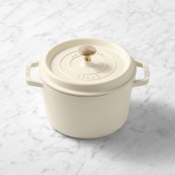 Staub Enameled Cast Iron Deep Oven, 3-Qt., Matte French Crème