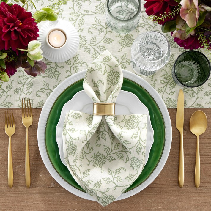 Dahlia Napkins, Set of 4 Linen | Williams Sonoma