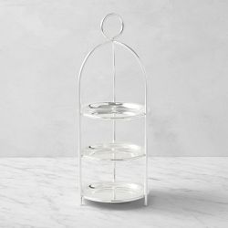 Heirloom Silver Round Mini Tiered Stand
