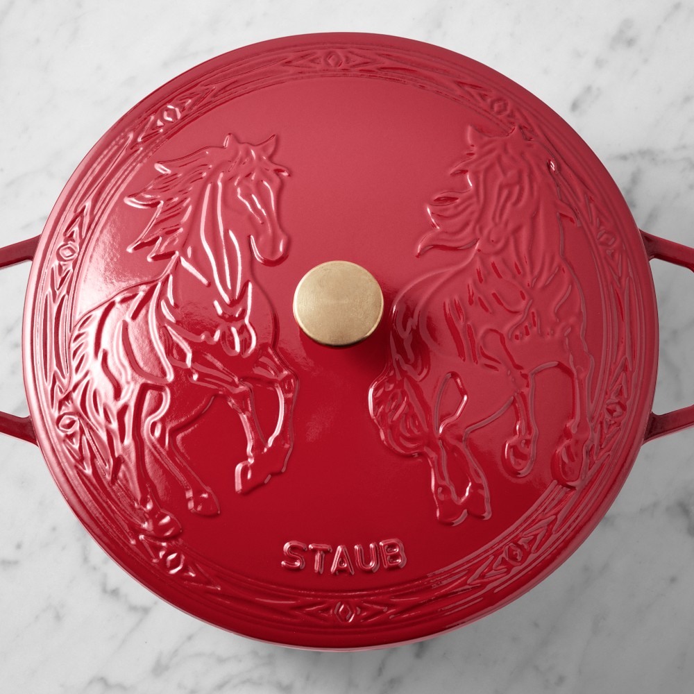 Staub Enameled Cast Iron Essential French Oven with Horse Lid, 5-Qt. - 5-Qt.