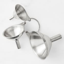 Williams Sonoma Stainless-Steel Funnels, Set of 3