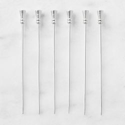 Heirloom Silver Cocktail Picks, Set of 6