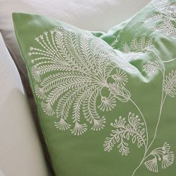 AERIN x Williams Sonoma Home Jane Outdoor Embroidery Pillow Cover, Green