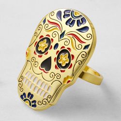 Skull Napkin Rings, Set of 4