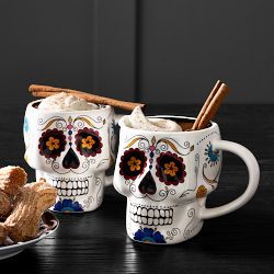 Day of the Dead Skull Figural Mugs