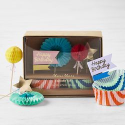 Meri Meri Birthday Stripe Party Cupcake Decorating Kit