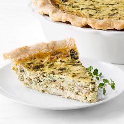 Spinach & Mushroom Quiche, Serves 8