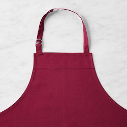 Williams Sonoma Classic Solid Apron, Pomegranate, Personalized
