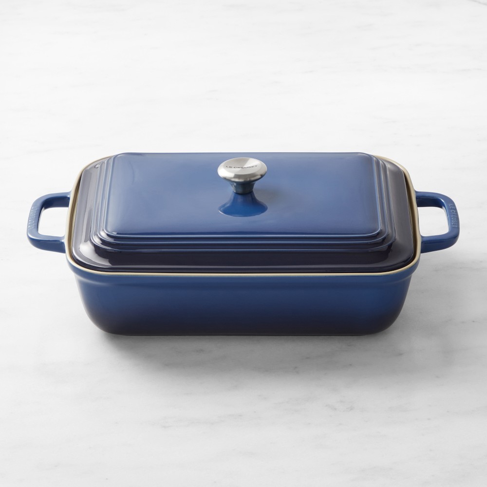 Le Creuset San Francisco Stoneware Rectangular Covered Baker, 4-Qt. - 4-Qt., Lapis