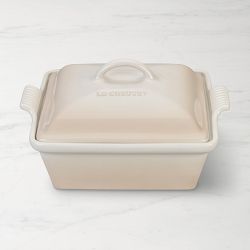 Le Creuset Stoneware Heritage Covered Square Baker, 2 1/2-Qt., Meringue
