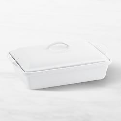 Le Creuset Heritage Stoneware Rectangular Covered Casserole, 12 1/2", White
