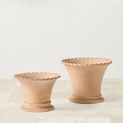 Williams Sonoma Terracotta Rope Trim Planter