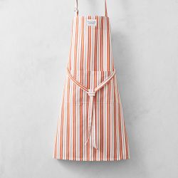Williams Sonoma Classic Stripe Apron, Pumpkin, Logo