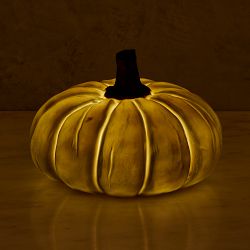 Outdoor Pre-Lit Faux Pumpkins