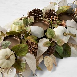 Pumpkin Patch Candle Holder Faux Centerpiece