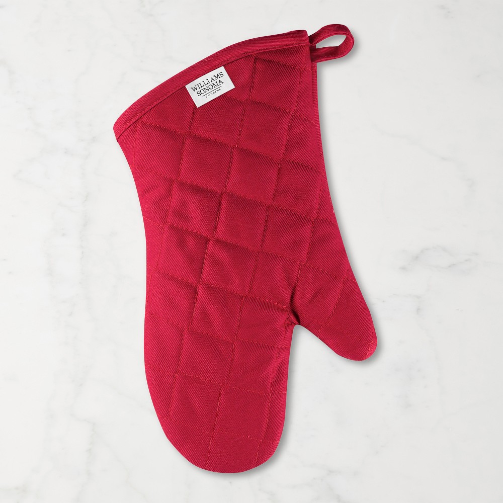 Williams Sonoma Solid Oven Mitt - Claret Red