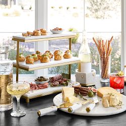 Honeycomb Marble Cheese Knives, Set of 3