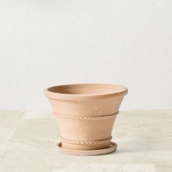 Williams Sonoma Terracotta Rope Trim Planter
