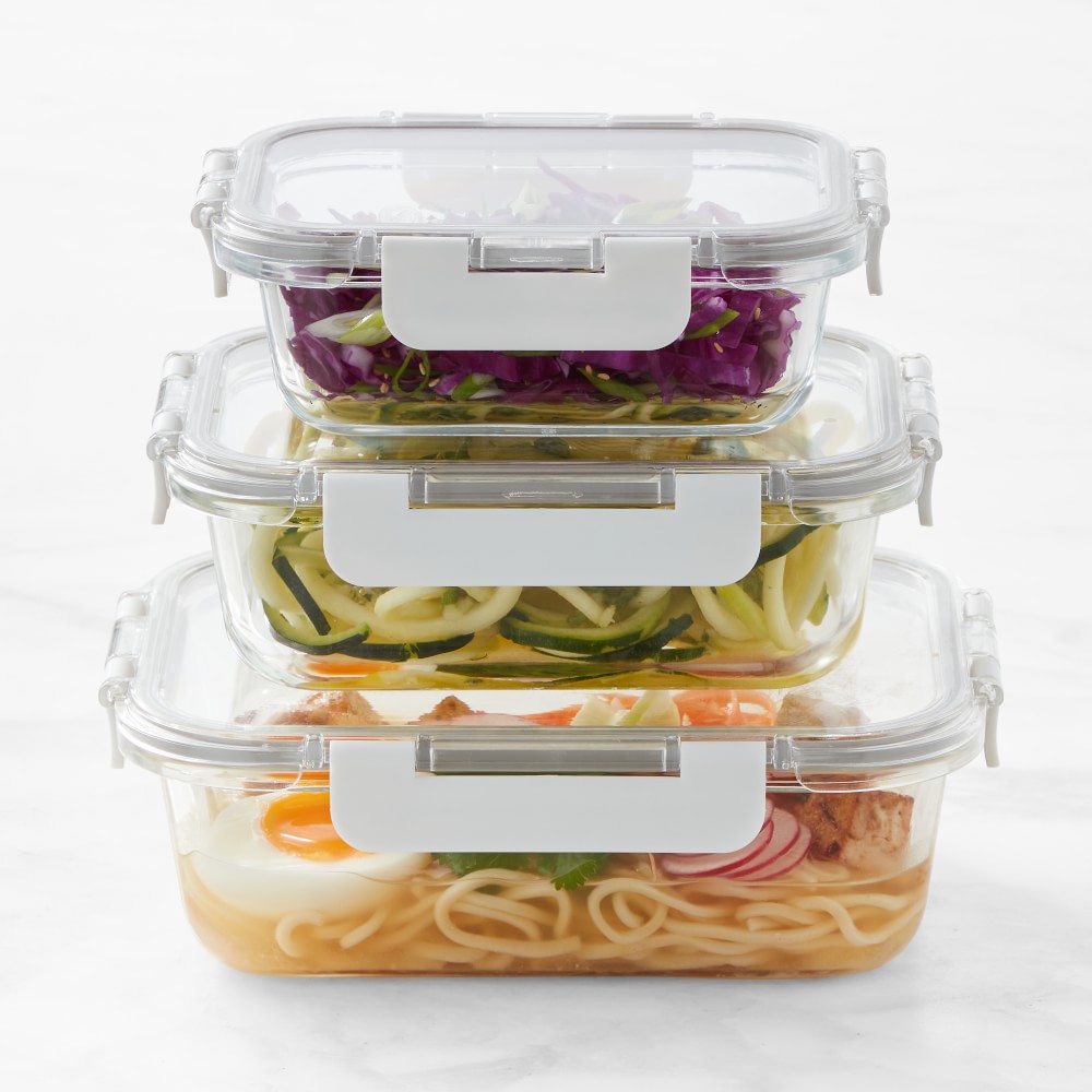 Hold Everything Rectangular Glass Food Storage Containers, 6-Piece Set - 6-Piece Set