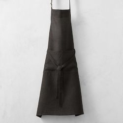 Signature Linen Apron, Black