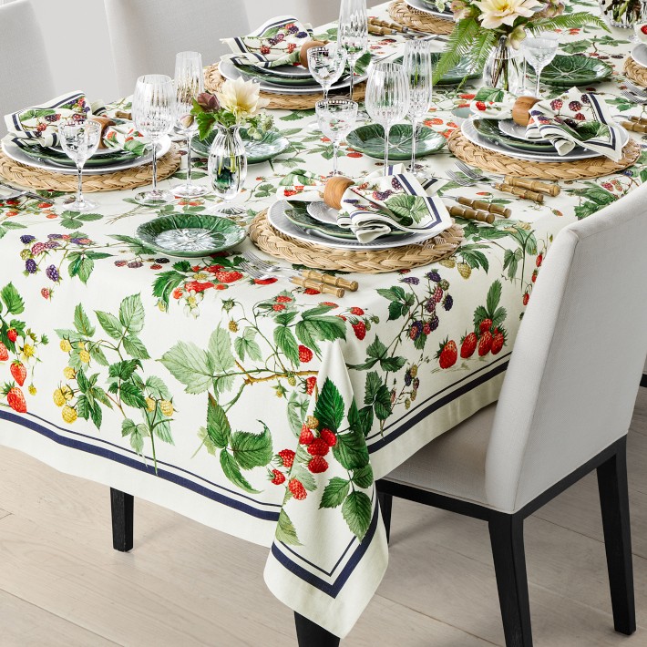 Gingham Floral Tablecloth | Williams Sonoma