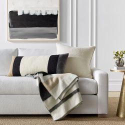 Italian Boiled Wool Stripe Pillow Cover