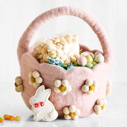 West Elm x Williams Sonoma Pink Daisy Easter Basket