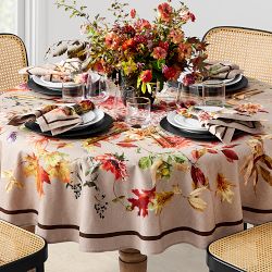 Harvest Bloom Tablecloth, 70" Round