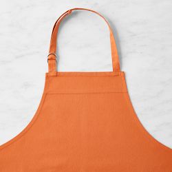 Williams Sonoma Classic Solid Apron, Pumpkin, Personalized