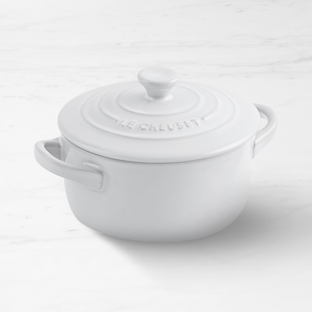 Le Creuset Stoneware Mini Round Cocotte - 8-Oz., White