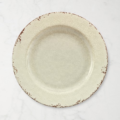 Rustic® Outdoor Melamine Dinner Plates, Set of 4, Ivory
