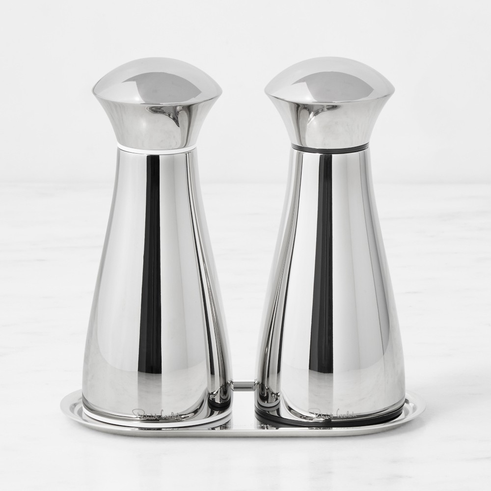 Robert Welch Signature Medium Salt & Pepper Mill Set with Tray, 6"
