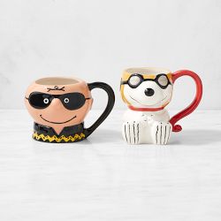 PEANUTS™ x Williams Sonoma The Great Pumpkin Charlie Brown & Snoopy Figural Mugs, Set of 2