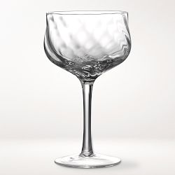 Wave Coupe Glasses, Set of 4, Clear