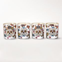 Day of the Dead Double Old-Fashioned Glasses, Set of 4