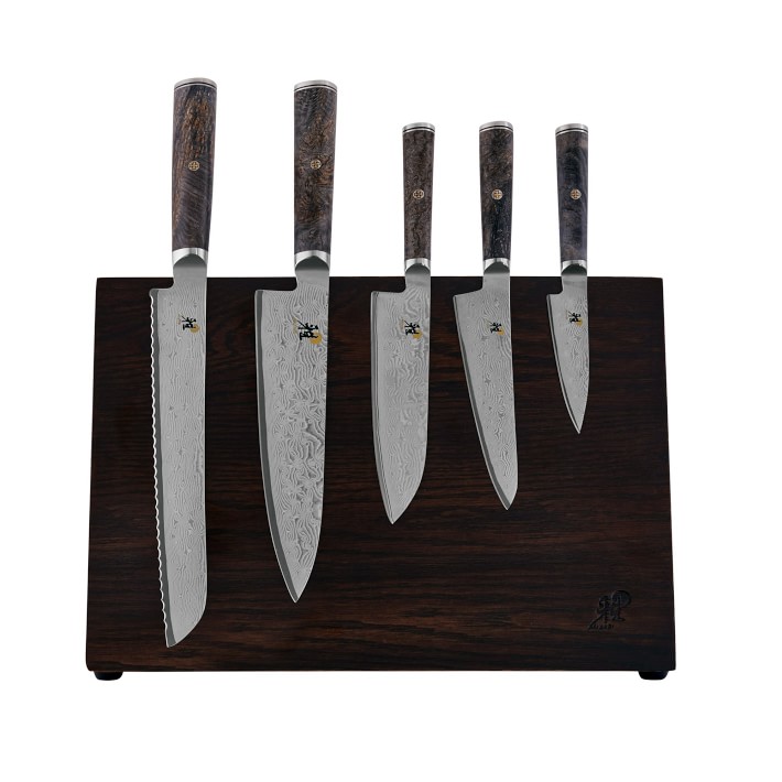 Miyabi Black Magnetic Easel Knife Block, 8-Piece | Williams Sonoma