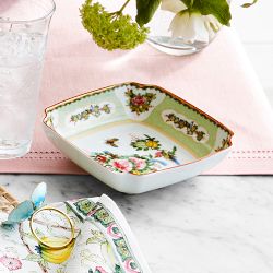 Famille Rose Square Dipping Bowls, Set of 4